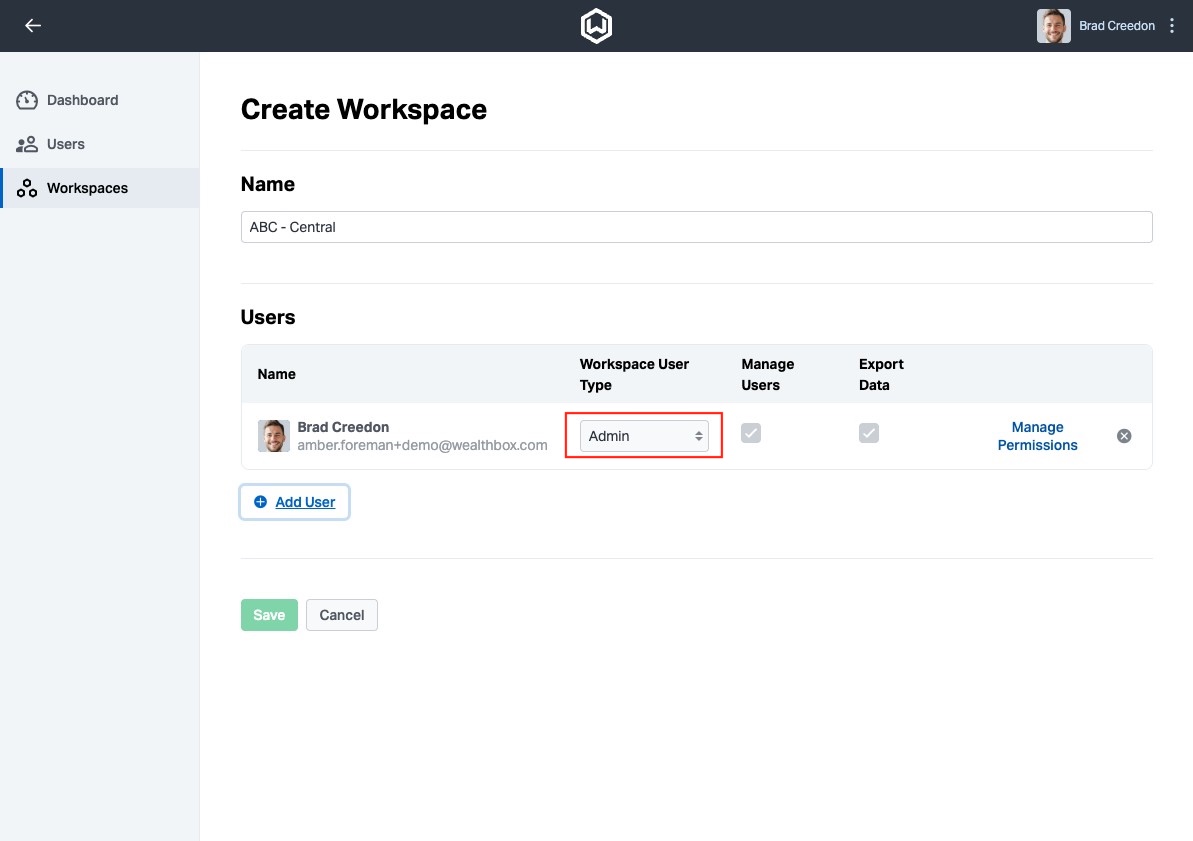 Click Admin and switch to Owner .jpeg